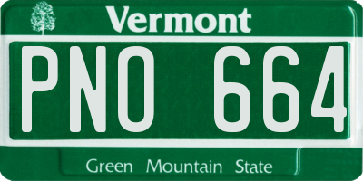VT license plate PNO664
