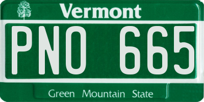 VT license plate PNO665