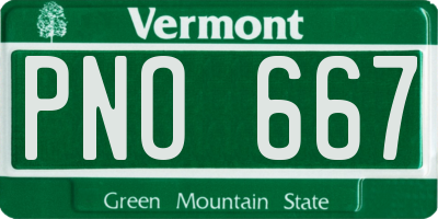VT license plate PNO667