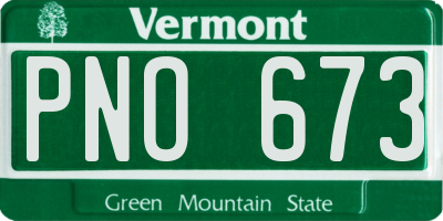 VT license plate PNO673