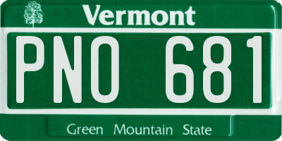 VT license plate PNO681