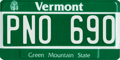 VT license plate PNO690
