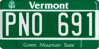 VT license plate PNO691