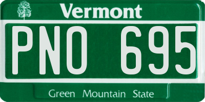 VT license plate PNO695