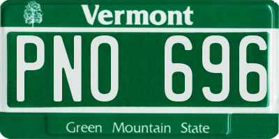 VT license plate PNO696