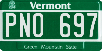 VT license plate PNO697