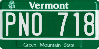 VT license plate PNO718