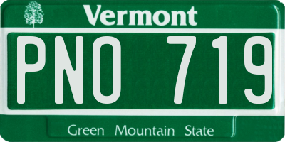 VT license plate PNO719