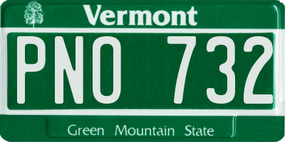 VT license plate PNO732