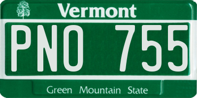VT license plate PNO755