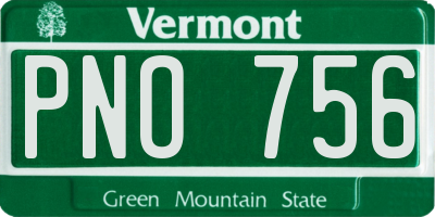VT license plate PNO756
