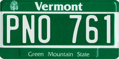 VT license plate PNO761