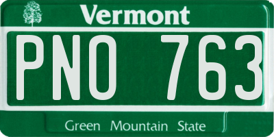 VT license plate PNO763