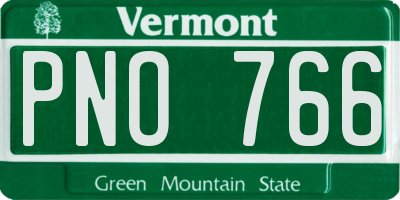 VT license plate PNO766