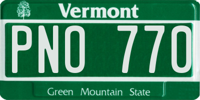 VT license plate PNO770