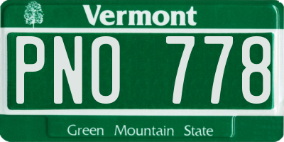 VT license plate PNO778