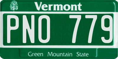 VT license plate PNO779