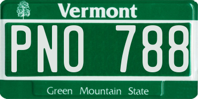VT license plate PNO788