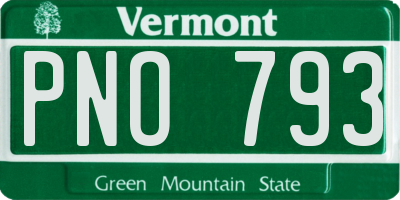 VT license plate PNO793