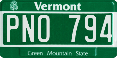 VT license plate PNO794