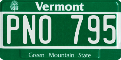 VT license plate PNO795
