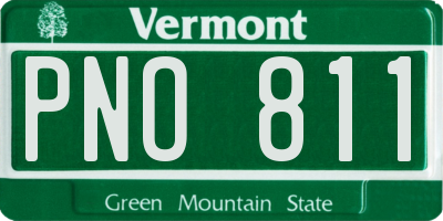 VT license plate PNO811