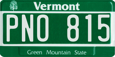 VT license plate PNO815