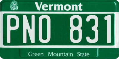 VT license plate PNO831