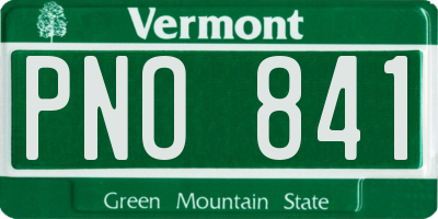 VT license plate PNO841