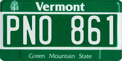 VT license plate PNO861