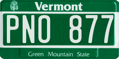 VT license plate PNO877