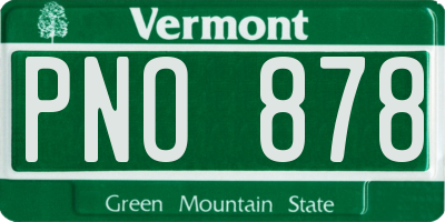 VT license plate PNO878