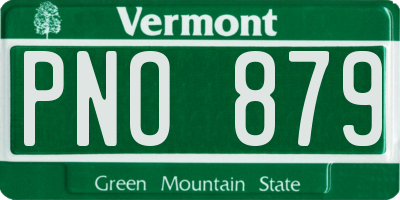 VT license plate PNO879
