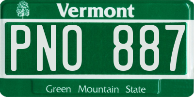 VT license plate PNO887