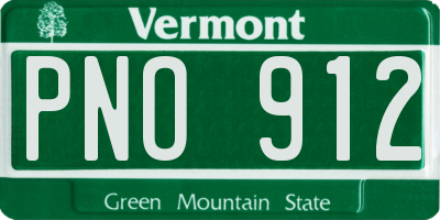 VT license plate PNO912
