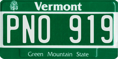 VT license plate PNO919