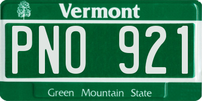 VT license plate PNO921