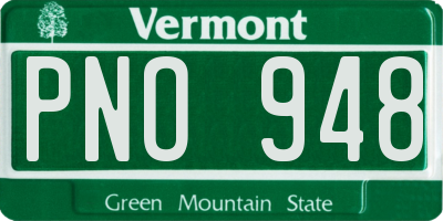 VT license plate PNO948