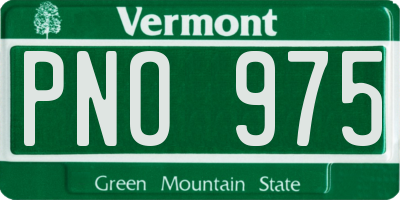 VT license plate PNO975