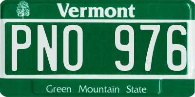 VT license plate PNO976