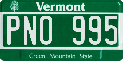VT license plate PNO995