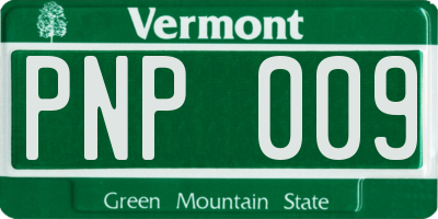 VT license plate PNP009