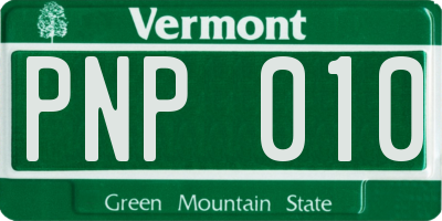 VT license plate PNP010