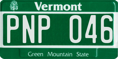 VT license plate PNP046