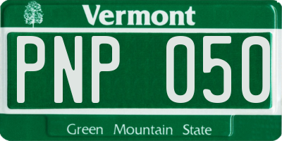VT license plate PNP050