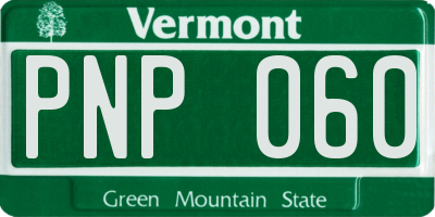 VT license plate PNP060