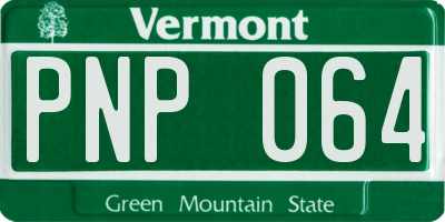 VT license plate PNP064