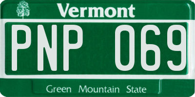 VT license plate PNP069