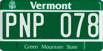 VT license plate PNP078