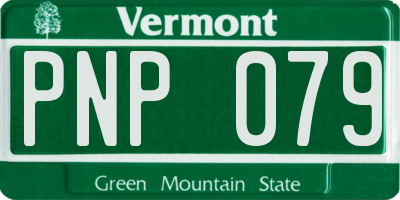 VT license plate PNP079